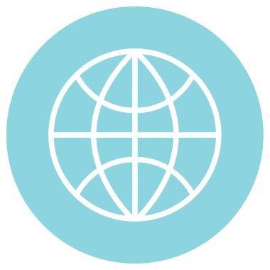 Küre. Web simgesi basit illüstrasyon