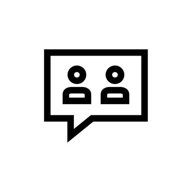 Sohbet simgesi vektörü beyaz arkaplanda izole edildi, konuşma balonu şeffaf işaret