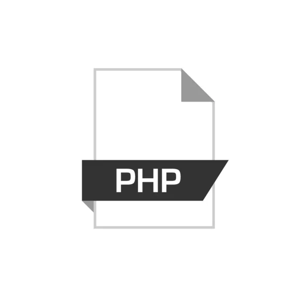 Php Arquivo Documento Extensão Ícone Vetor Ilustração — Vetor de Stock