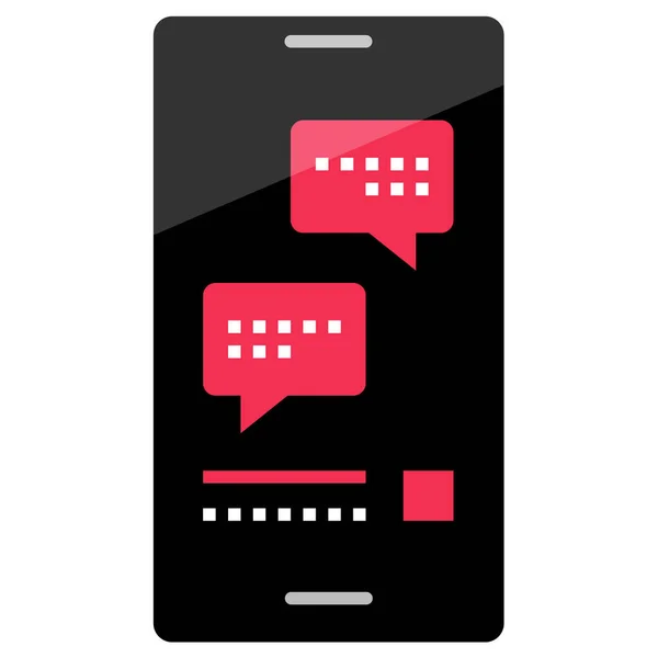 Mobiltelefon Chat Buborékkal — Stock Vector