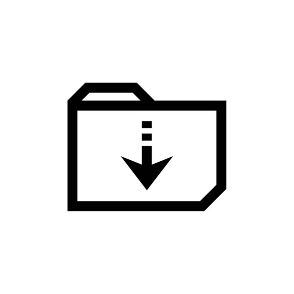 Flecha Abajo Icono Vector Ilustración — Vector de stock