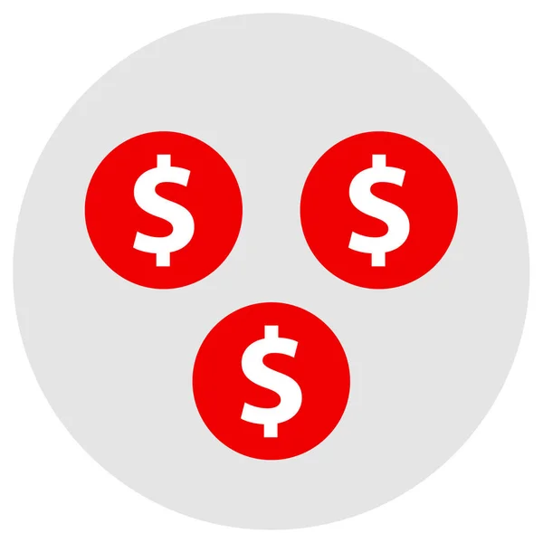 Dollarzeichen Geld Symbol Flacher Designstil — Stockvektor
