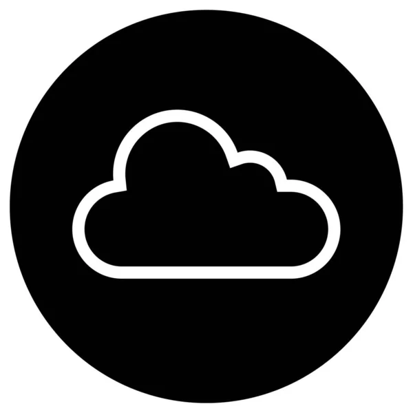 Ícone Computação Nuvem Design Plano Ilustração Vetorial — Vetor de Stock