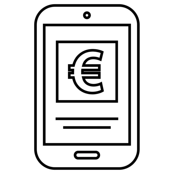 Мобильный Банкинг Простая Иллюстрация — стоковый вектор