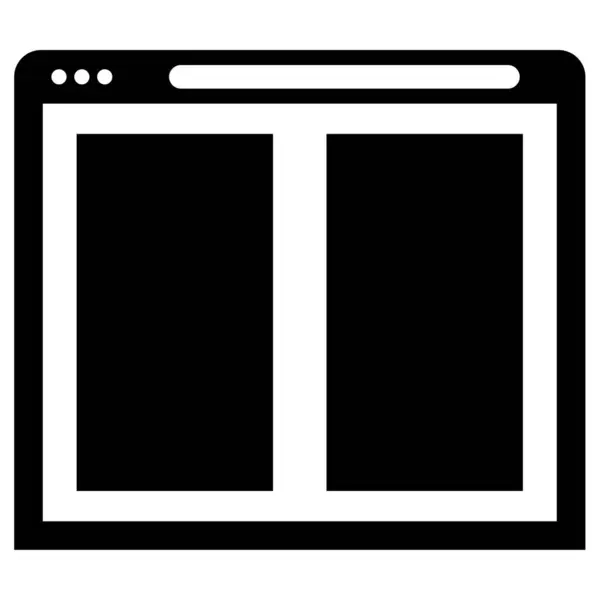 Tabletta Web Ikon Egyszerű Illusztráció — Stock Vector