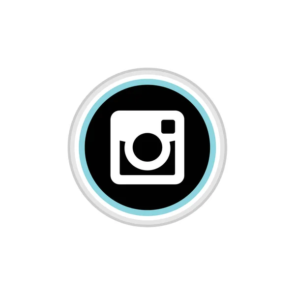 写真カメラやソーシャルメディアのロゴのイラスト — ストックベクタ