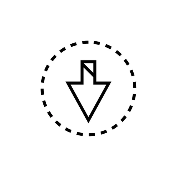 Іконка Стрілкою Вектор Ізольовано Білому Тлі — стоковий вектор