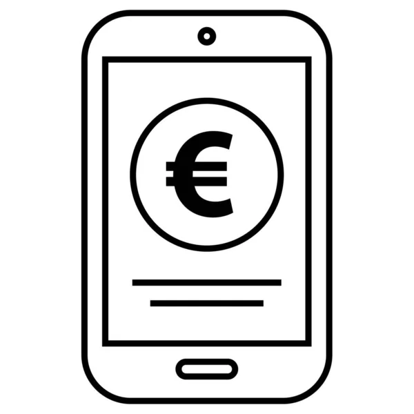 Мобильный Банкинг Простая Иллюстрация — стоковый вектор