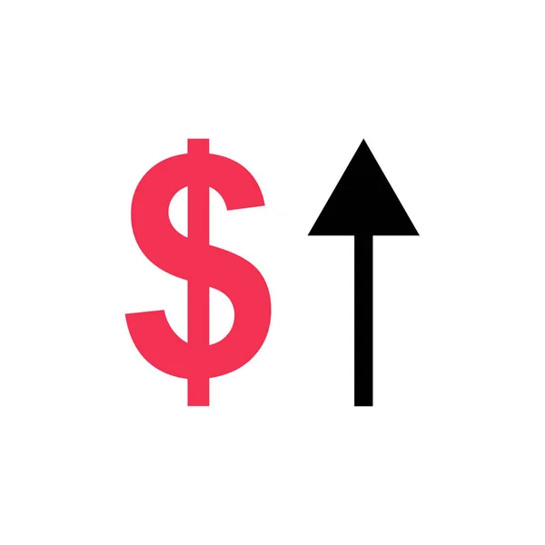 Ícone Sinal Dólar Ilustração Vetorial —  Vetores de Stock