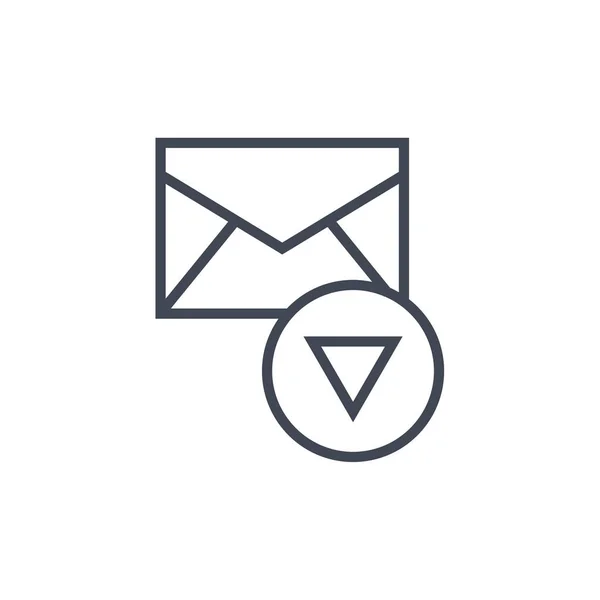 Mail Flaches Symbol Vektorillustration — Stockvektor
