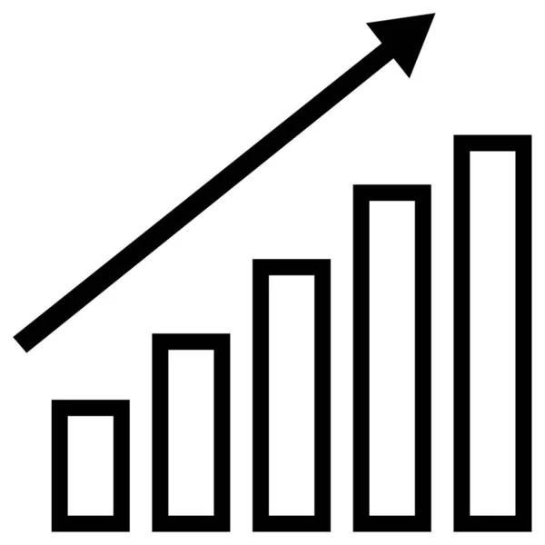 Čárový Graf Jednoduchý Design — Stockový vektor