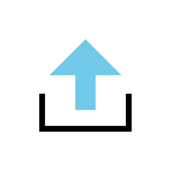 Pfeil Symbol Hochladen Vektor Illustration — Stockvektor