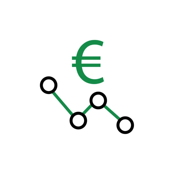 Euro Ikona Vektorové Ilustrace — Stockový vektor