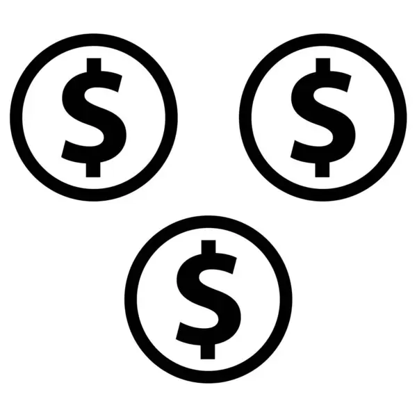 Pieniądze Ikona Web Prosta Ilustracja — Wektor stockowy