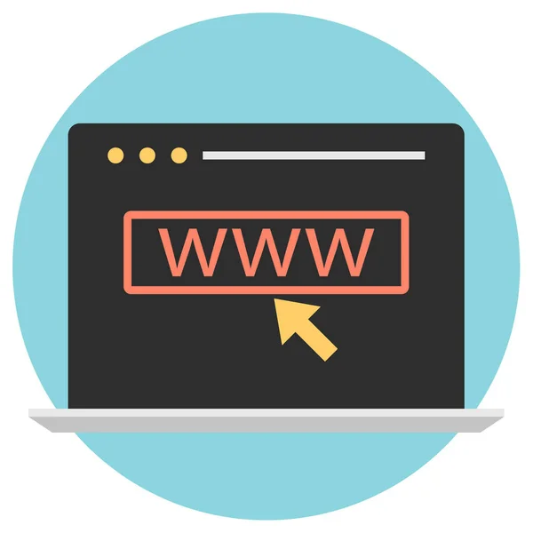 Www Sito Online Icona Web — Vettoriale Stock
