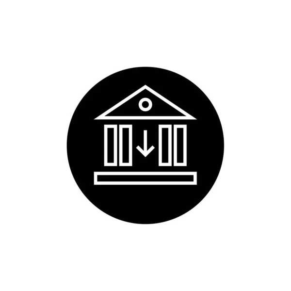 Icona Della Banca Illustrazione Vettoriale — Vettoriale Stock