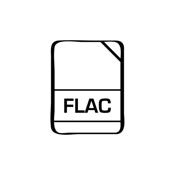 Flac File Icon Vector Illustration Simple Design — Stock Vector