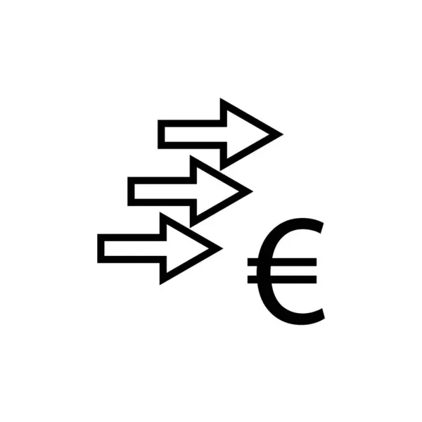 Vektor Znaku Dolaru Symbol Měny Eura Izolovaný Obrysový Prvek Ilustrace — Stockový vektor