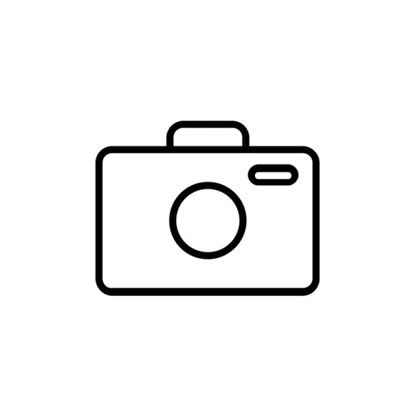 Vetor Ícone Câmera Isolado Fundo Branco Conceito Logotipo Sinal Imagem — Vetor de Stock