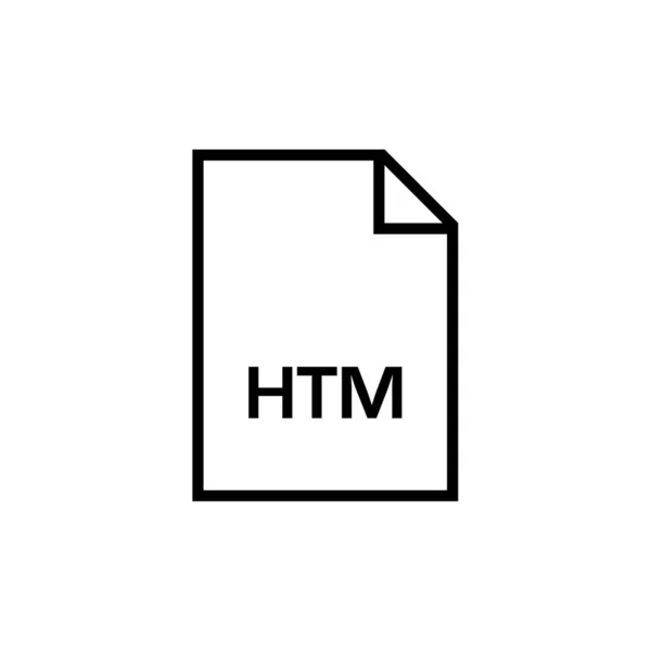 Htm Datei Dokument Erweiterung Symbol Vektor Illustration — Stockvektor