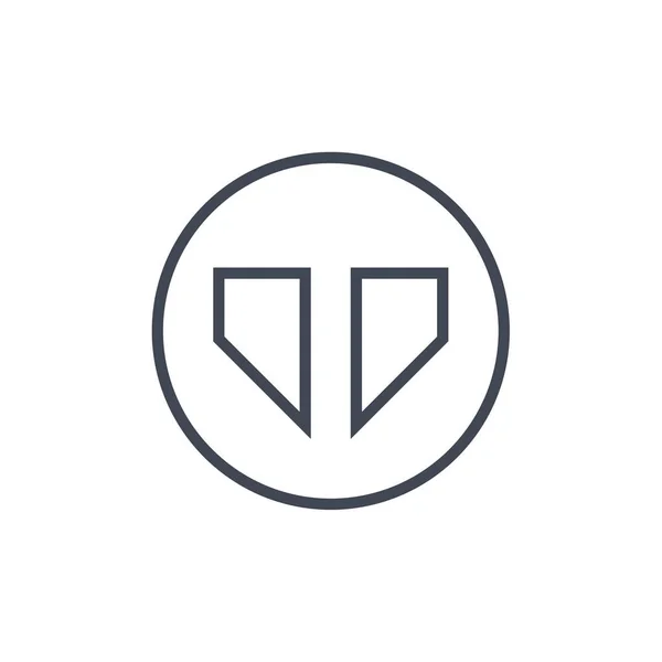 Brief Initial Logo Design Vektor Vorlage Moderne Einfache Symbolillustration — Stockvektor