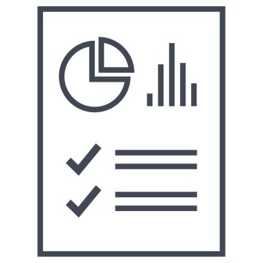 Rapor ver. Web simgesi basit illüstrasyon