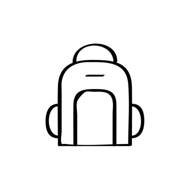 sırt çantası simgesi vektör illüstrasyonu