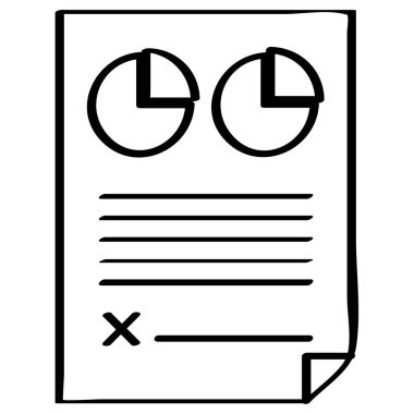 Belge. Web simgesi basit illüstrasyon