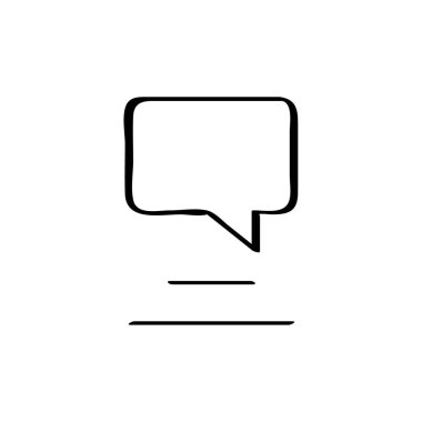 Sohbet sohbet balonu vektör illüstrasyonu 