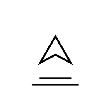 Web ve mobil uygulama tasarımınız için beyaz arkaplanda izole edilmiş ok simgesi vektörü, yukarı logo konsepti