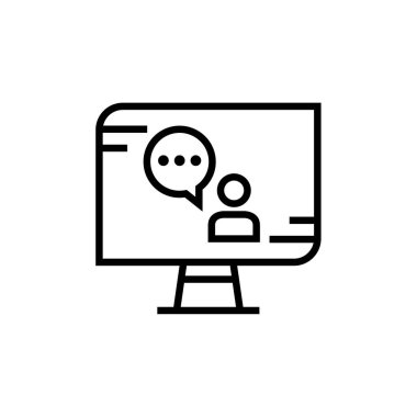 Sohbet simgesi vektör illüstrasyonu, Metin İletisi  