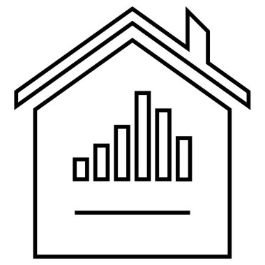 Ev. Web simgesi basit illüstrasyon