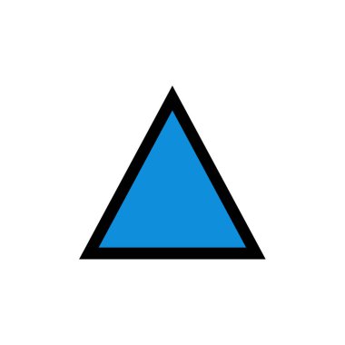 Bir üçgen simgesinin vektör illüstrasyonu