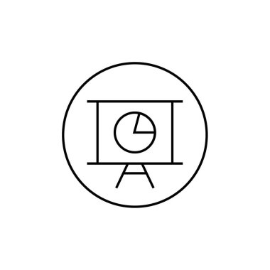 İş sunum simgesi vektör illüstrasyonu