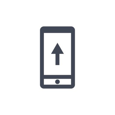 akıllı telefon simgesi vektörü web ve mobil uygulama tasarımınız için beyaz arkaplanda izole edildi, logo konseptini kontrol edin