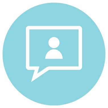 Sohbet simgesinin vektör illüstrasyonu