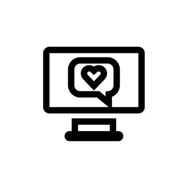 Kalp vektör simgesi. Modern illüstrasyon grafik ve web tasarımı için izole edildi.