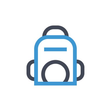 seyahat çantası ikonu vektör illüstrasyonu