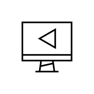 bilgisayar monitörü ikon vektör illüstrasyonu