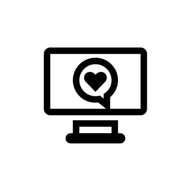 Kalp vektör simgesi. Modern illüstrasyon grafik ve web tasarımı için izole edildi.