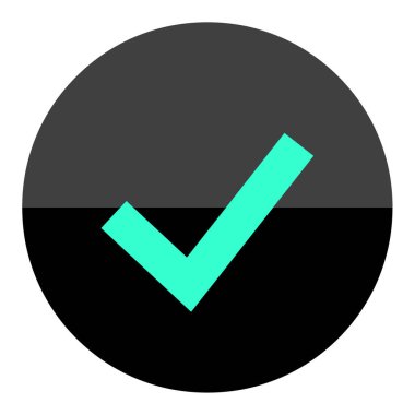 İşaret simgesini işaretle. Düz dizayn. vektör illüstrasyonu.