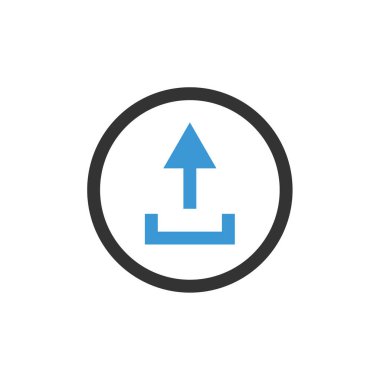 Vektör glyph düz simgesi yükle