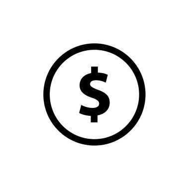 Dolar işareti simgesi, vektör çizimi