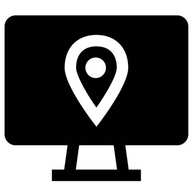 Konum basit simge, vektör illüstrasyonu      