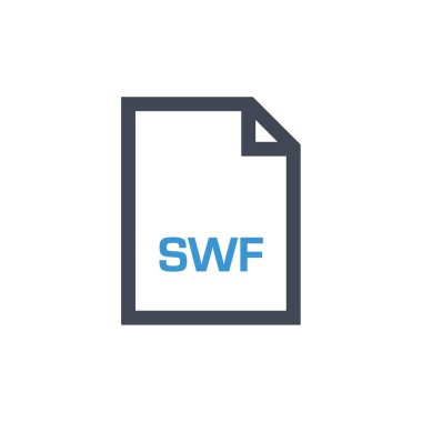 swf dosya uzantısı vektör illüstrasyonu. 