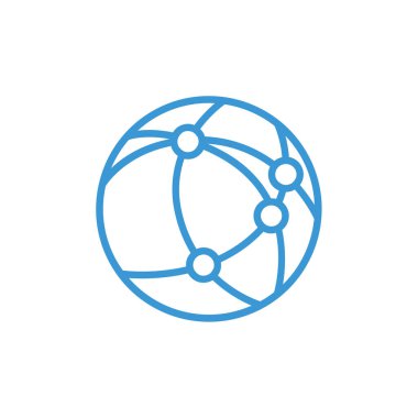 genel ağ simgesi, vektör illüstrasyonu