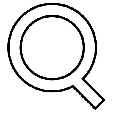 Büyütme cam simgesi, vektör illüstrasyonu 