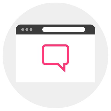 Sohbet sohbet balonu vektör illüstrasyonu 