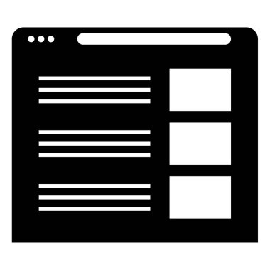 İnternet sitesi kablosu. Web simgesi basit illüstrasyon