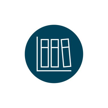 Basit kitap simgesinin vektör illüstrasyonu